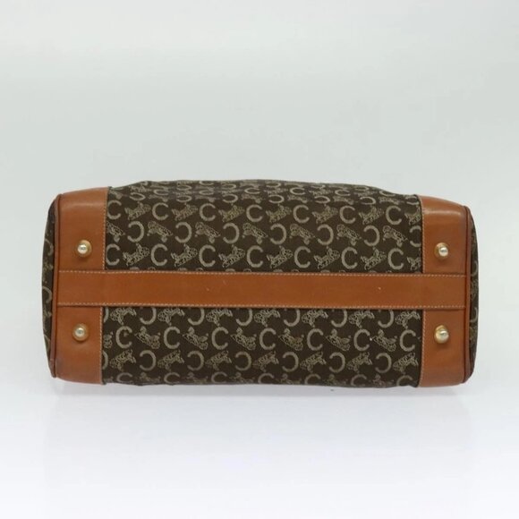 CELINE C Sulky Boston Bag Canvas Brown Gold Auth bs24812 - Picture 7 of 16